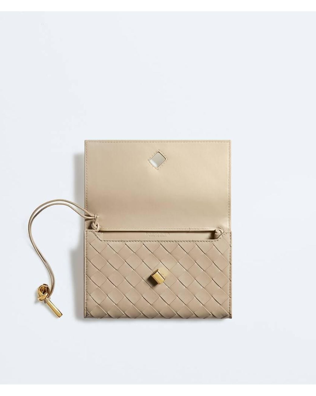 Bottega Veneta White Andiamo Pouch On Strap