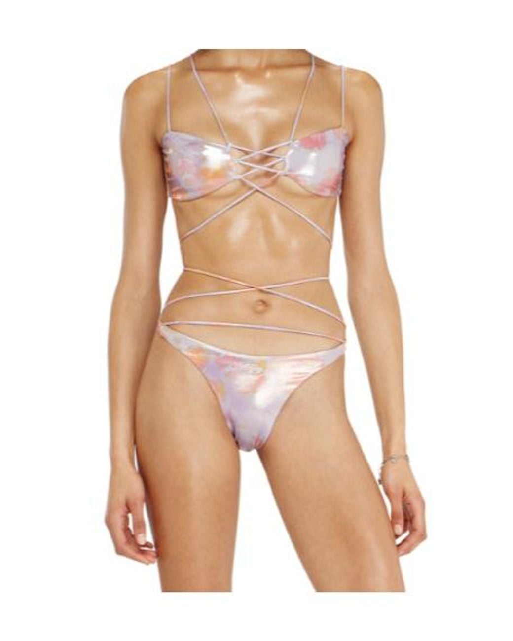 DIESEL Pink Nadine Utlt Strappy Bikini Top