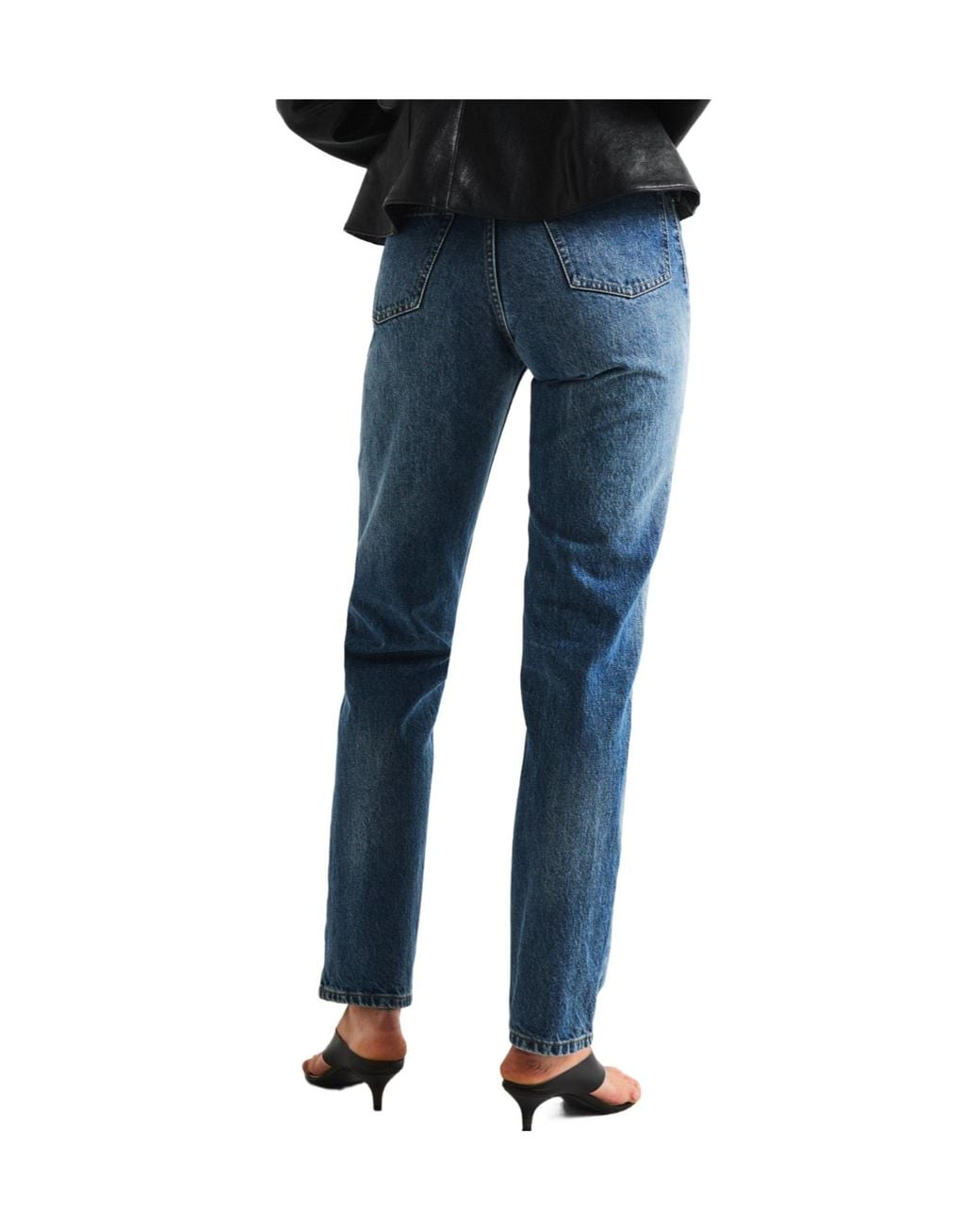 Magda Butrym Blue High-Rise Boyfriend Jeans