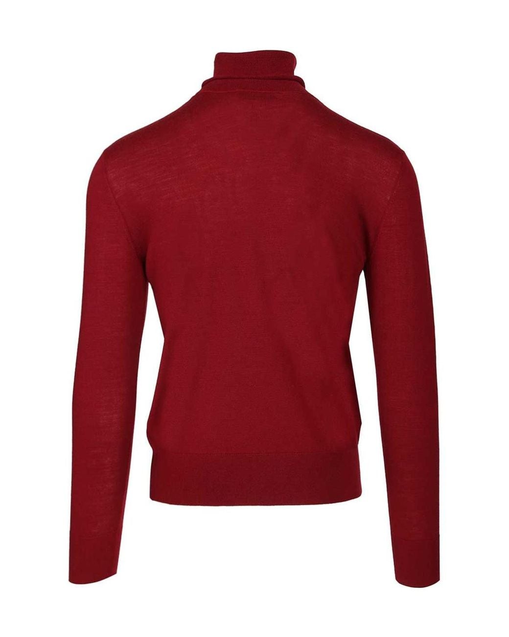 Dries Van Noten Red Turtle Neck Jumper for men