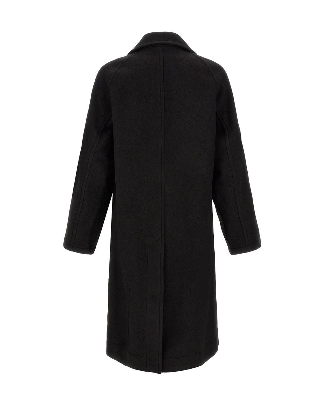 Lemaire Black Double Breasted Soft Coat for men