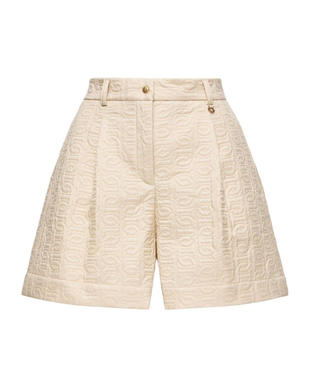 Moncler Natural Logo Detailed Shorts