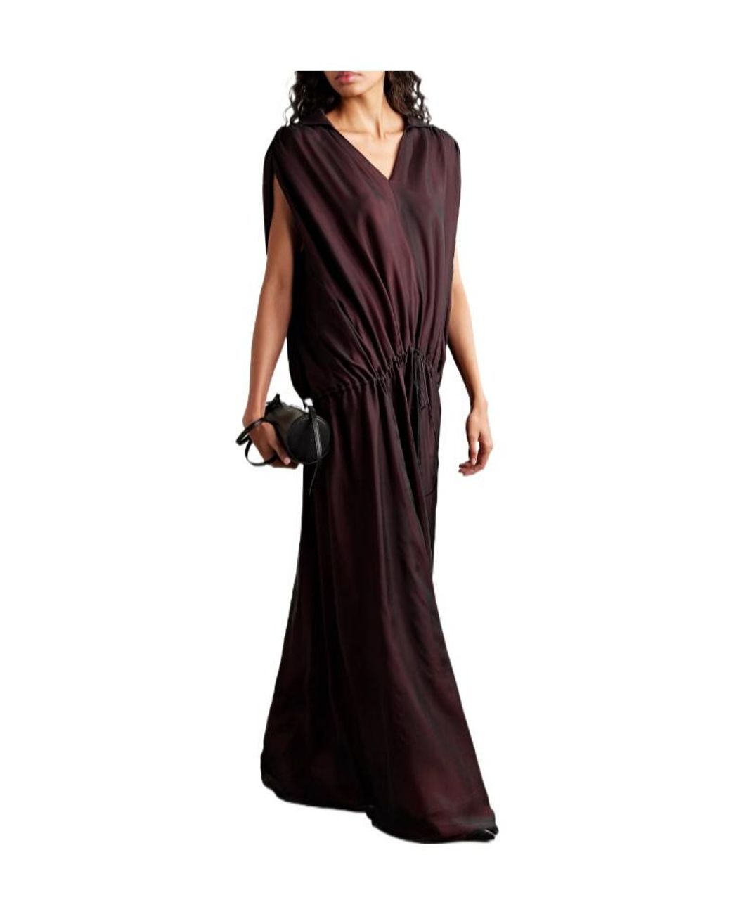Kallmeyer Red Loose-Fitting Silk Dress