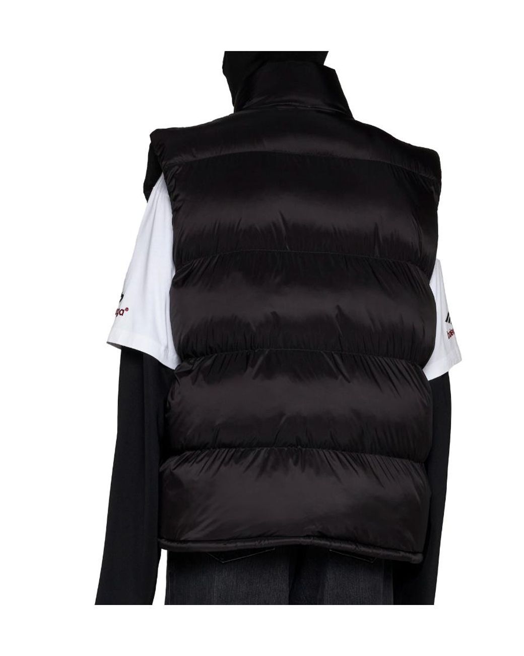 Balenciaga Black 3B Sports Icon Puffer Vest for men