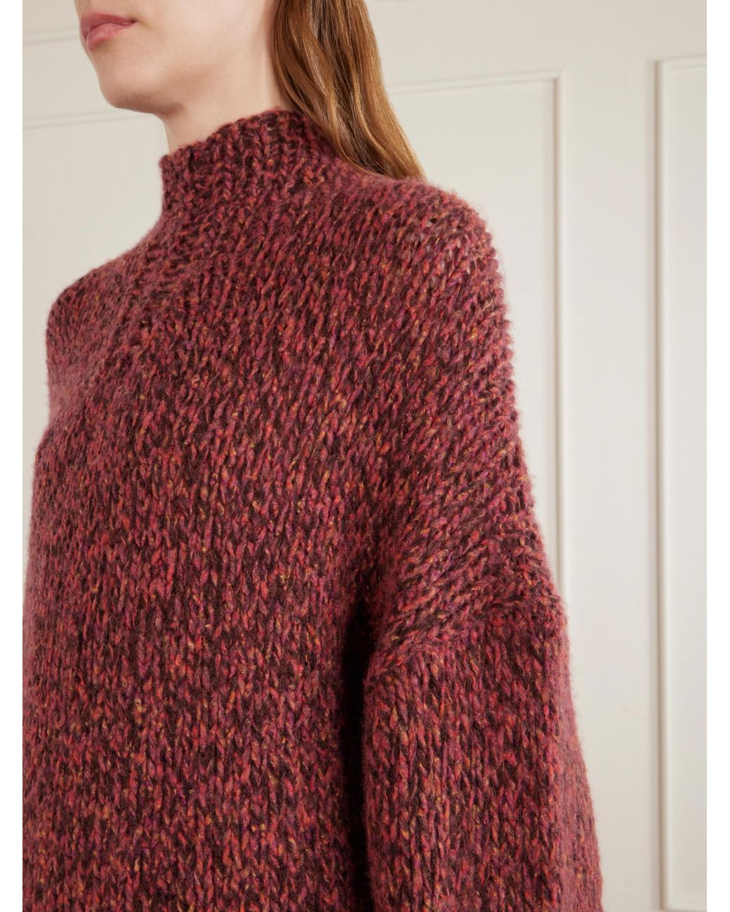 Khaite Red Turtleneck Sweater
