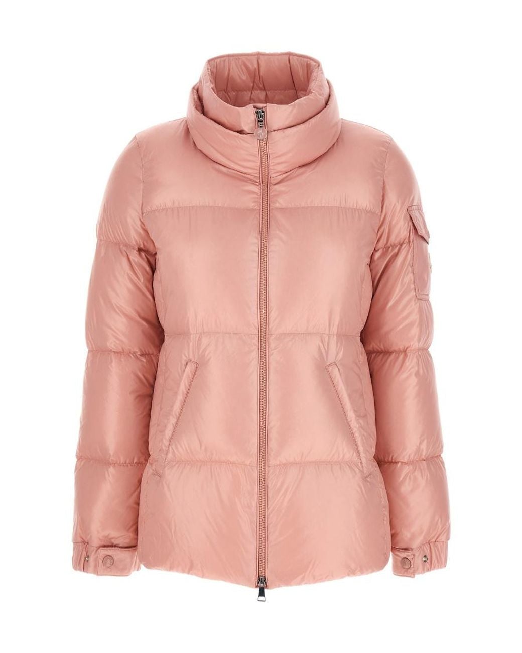 Moncler Pink Zip-Up Puffer Jacket