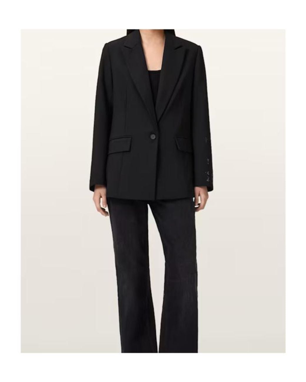 AllSaints Black Ottie Relaxed Skull Blazer