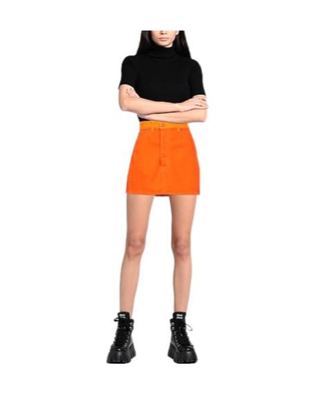 Ganni Orange Denim Skirts