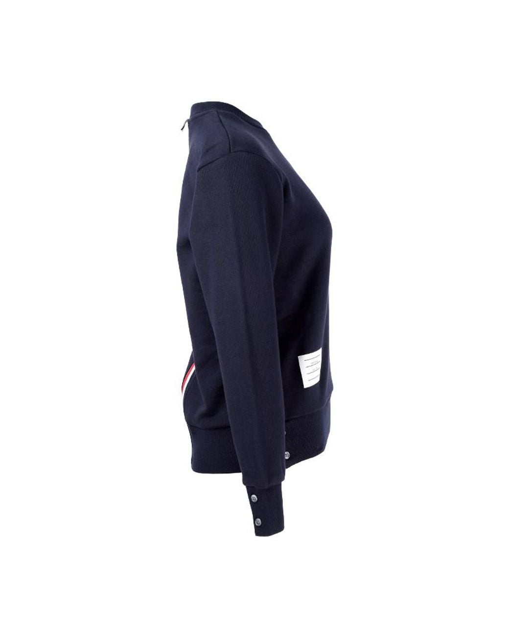 Thom Browne Blue Rwb-Striped Crewneck Sweatshirt