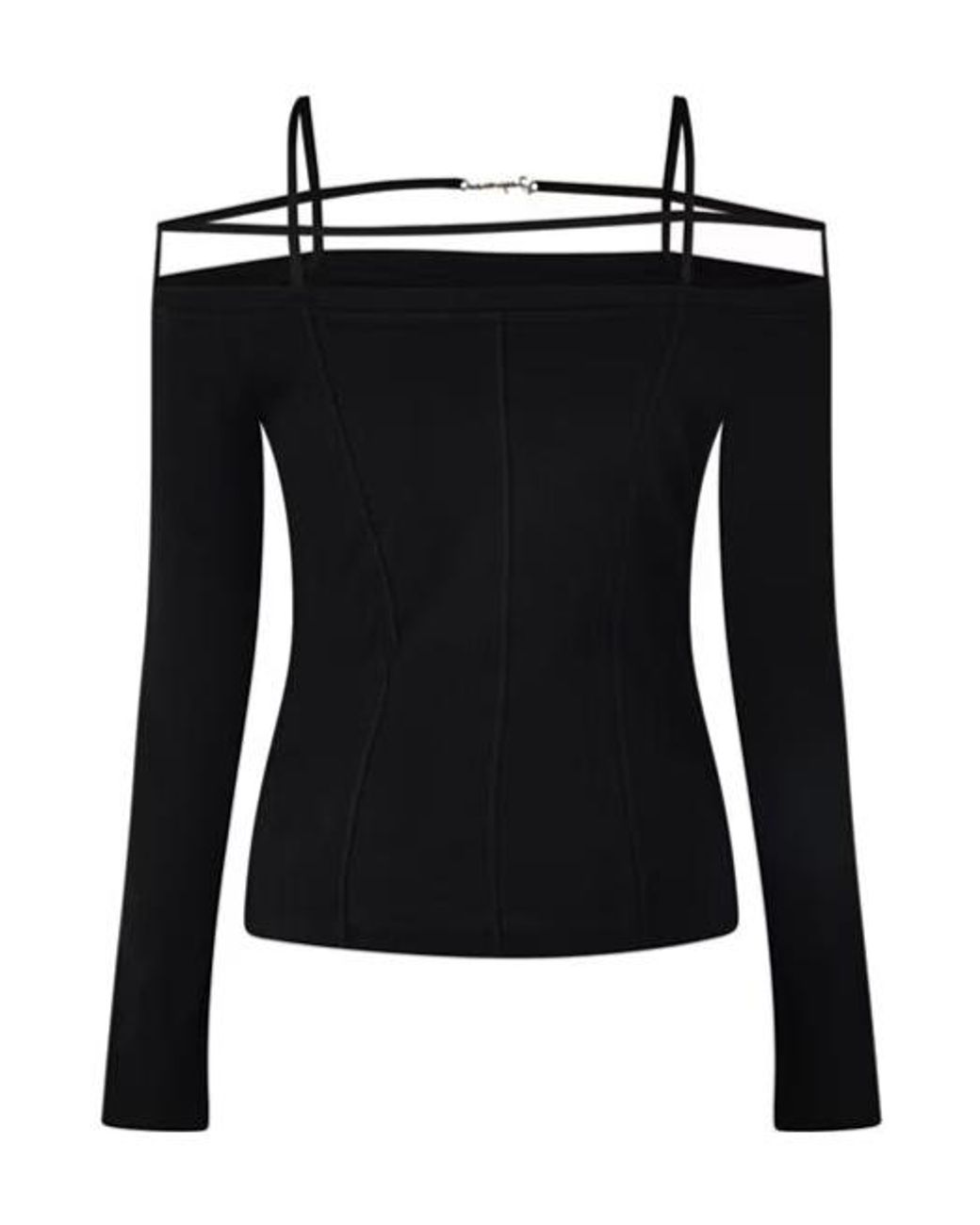 Jacquemus Black Off-Shoulder Tops