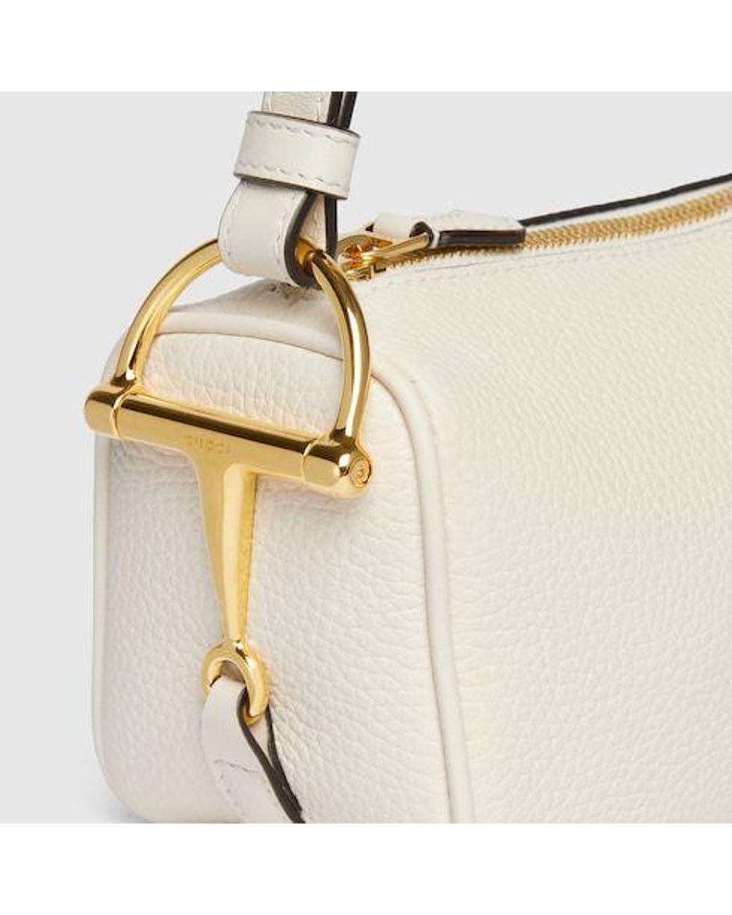 Gucci White Half Horsebit Mini Bag