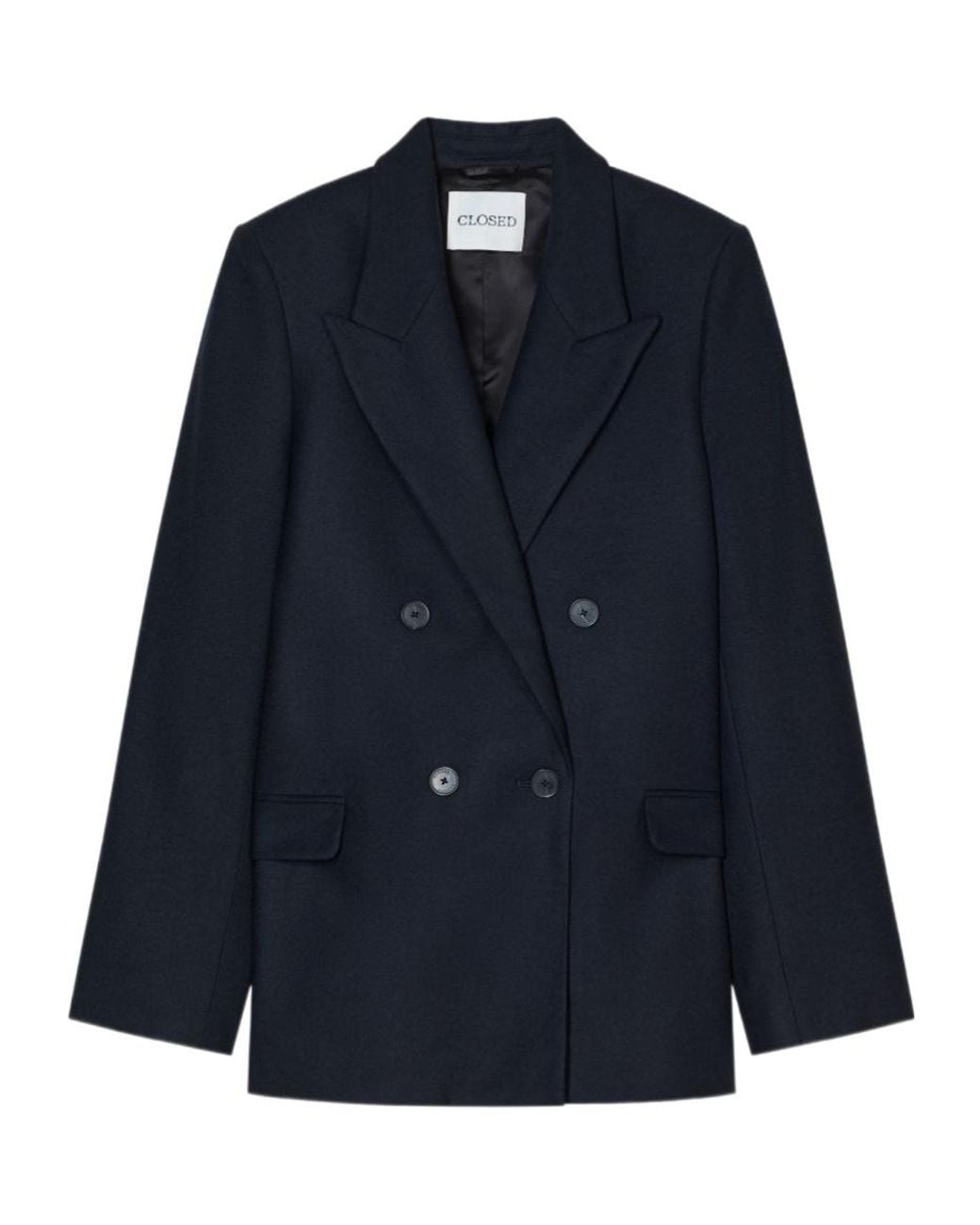 Closed Blue Double-Breasted Fitted Blazer