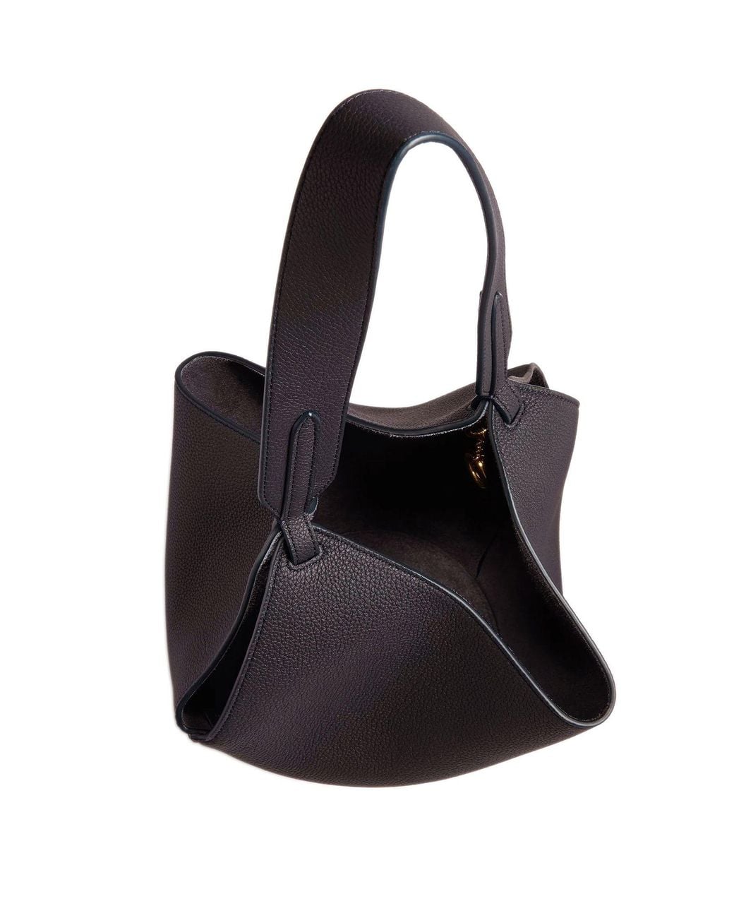 Khaite Black Singleshoulder Shopping Tote Bag