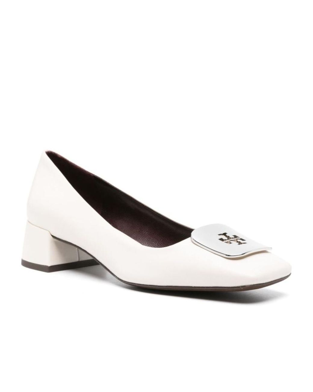 Tory Burch Natural Georgia 35Mm Leather Pumps