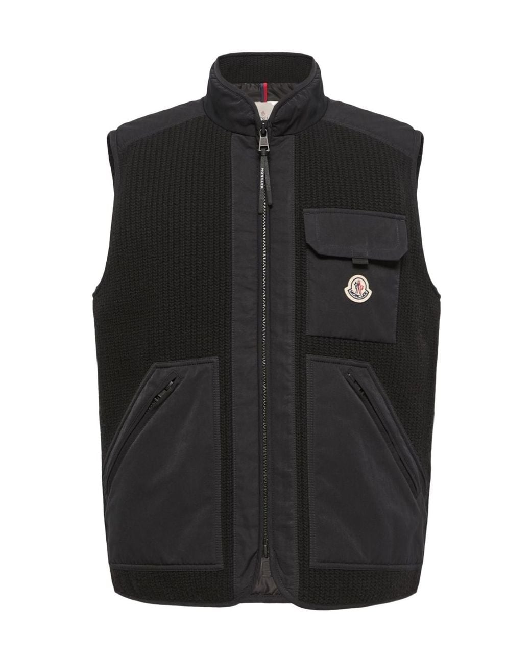 Moncler Black Lenevra Quilted Down Vest for men