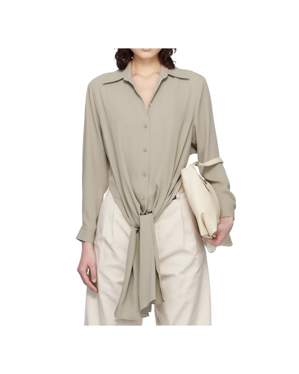 MM6 by Maison Margiela Natural Knot Detail Shirt