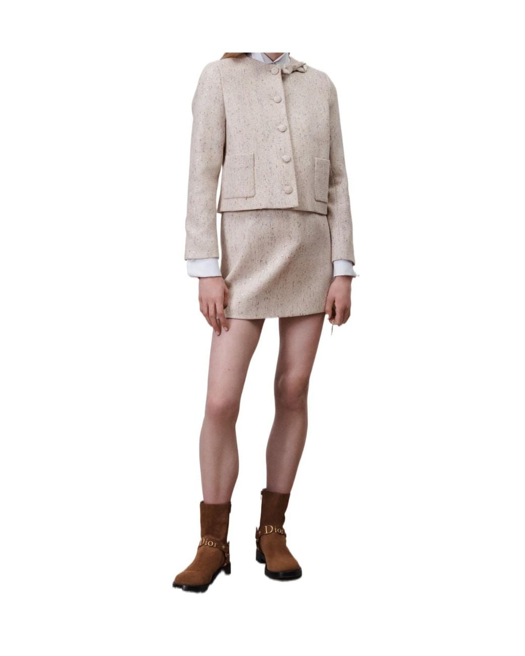 Dior Natural Flared Miniskirt