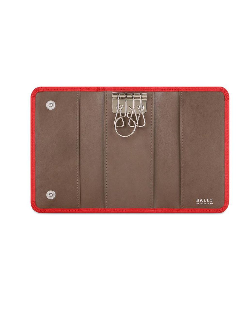 Bally Red Logo Detail Key Pouch