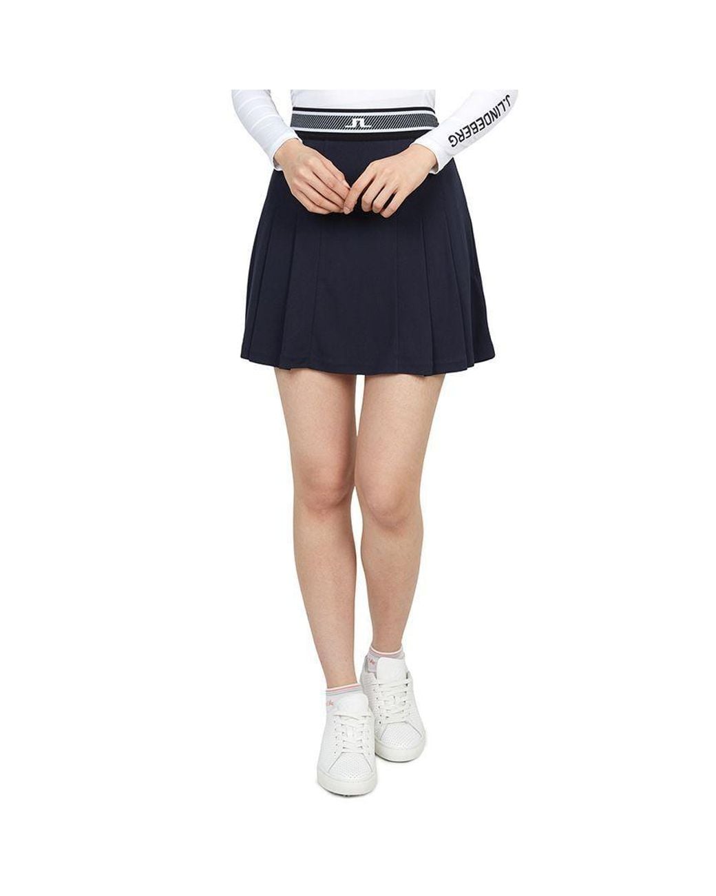 J.Lindeberg Blue Pleated Midi Skirt