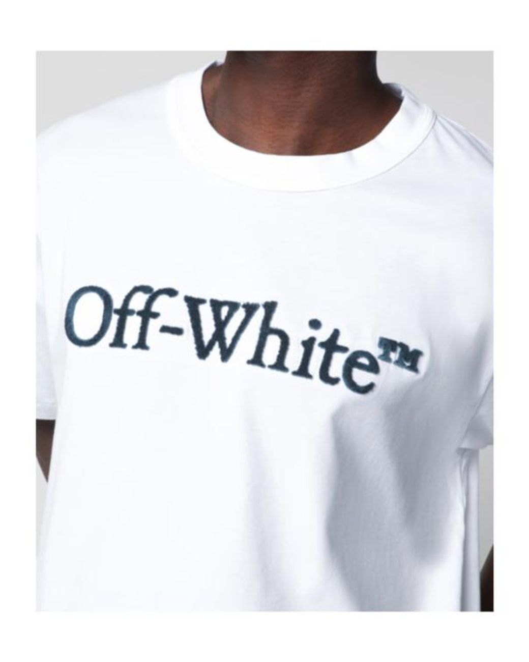 Off-White c/o Virgil Abloh White Logo Printed Crewneck T-Shirt for men