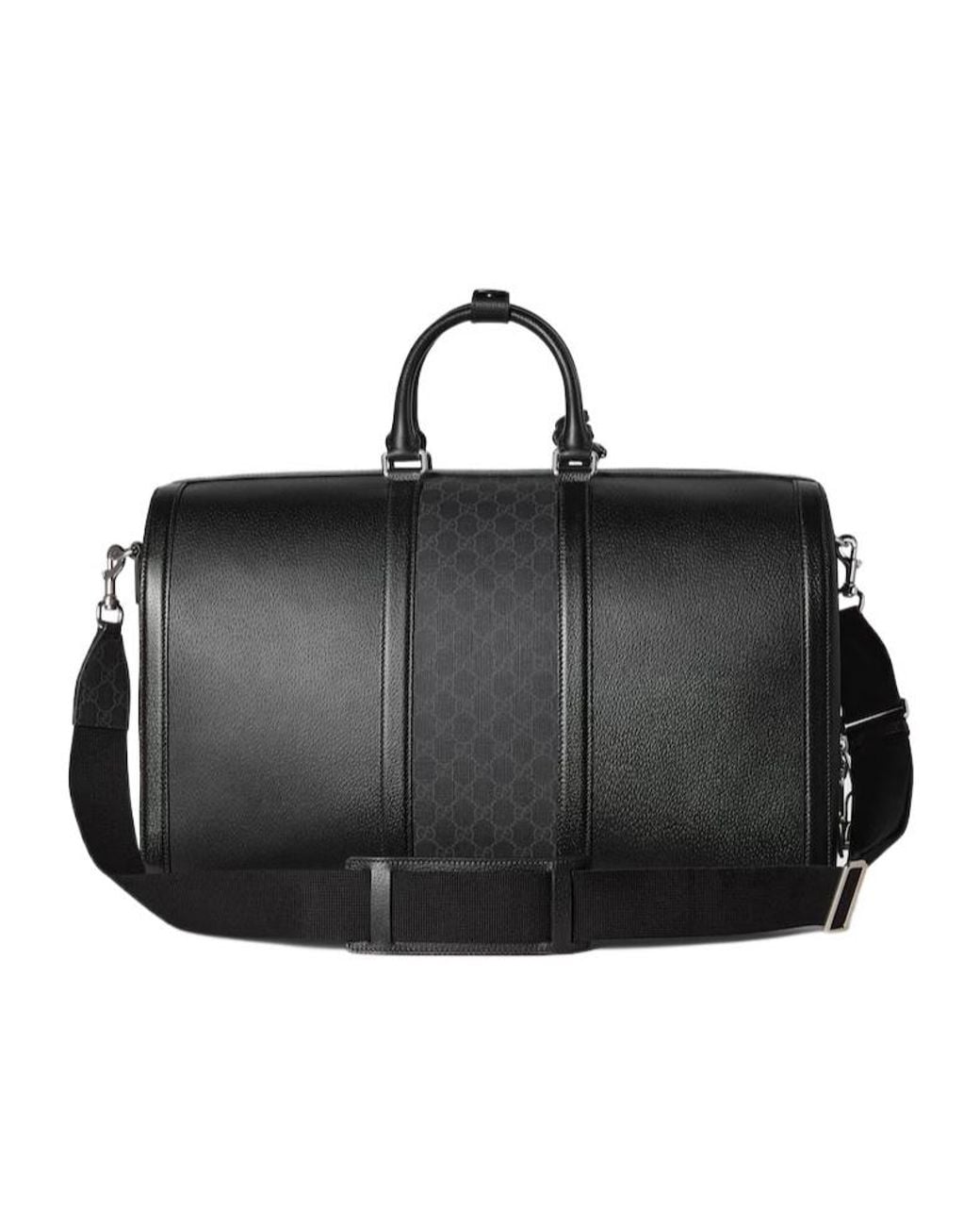 Gucci Black Gg Supreme Large Duffle Bag for men