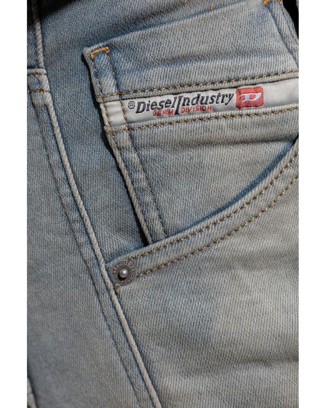 DIESEL Gray Krooley Drawstring Tapered Jogging Jeans for men
