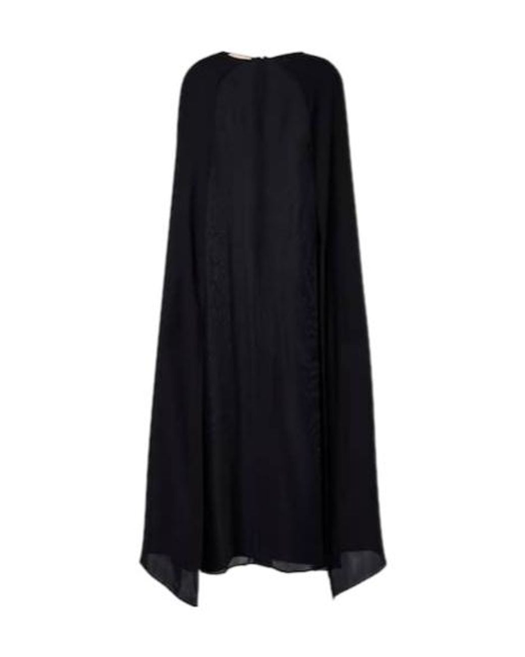 Plan C Black Georgette Midi Dress