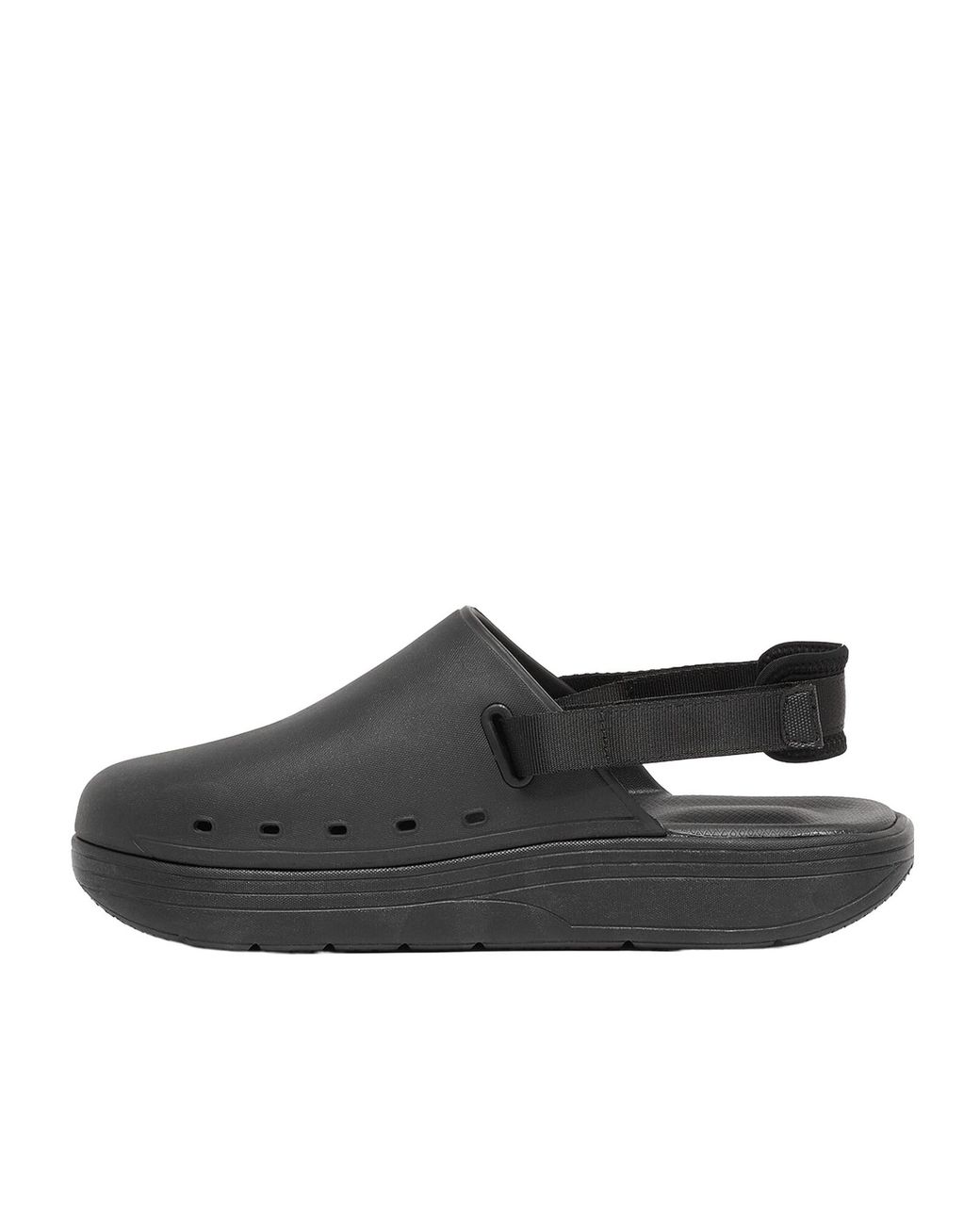 Suicoke Black Round-Toe Slide Sandals for men