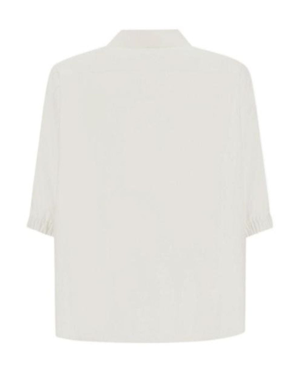 Herno White Drawstring Sleeve Shirt
