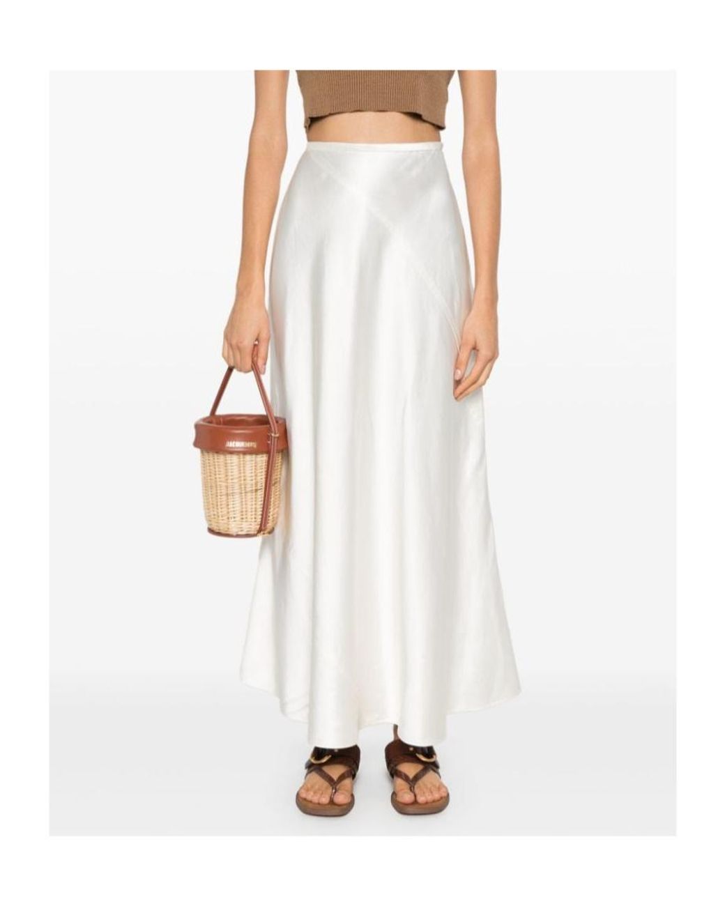 Zimmermann White Harmony Bias Midi Skirt