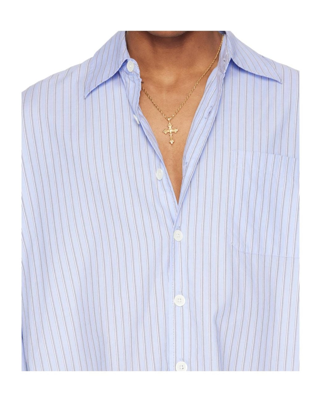 Emanuele Bicocchi White Small Avelli Cross Necklace for men