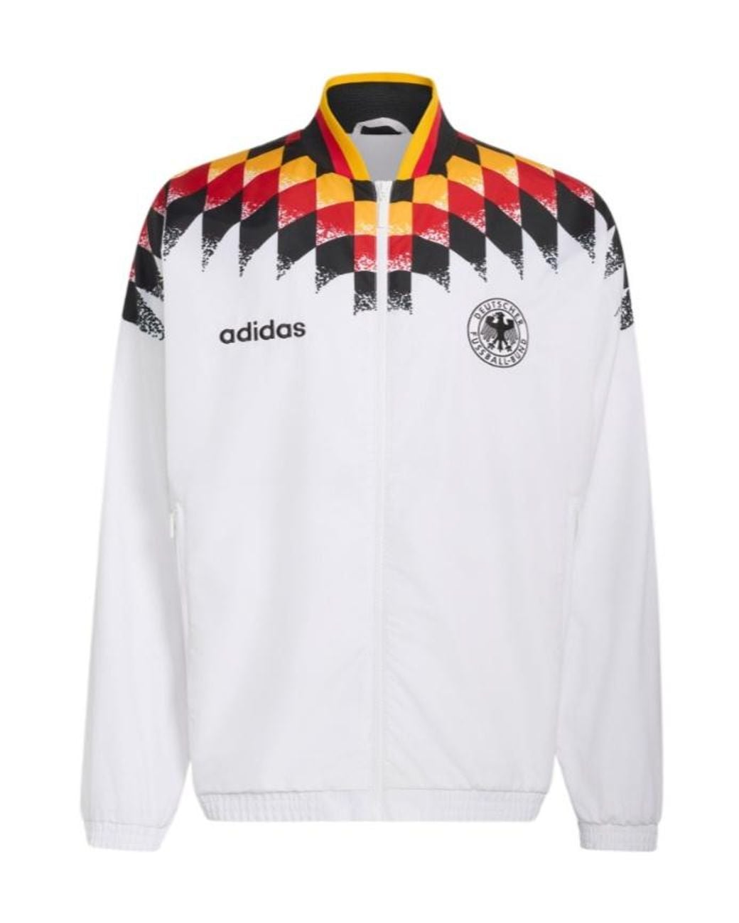 Adidas Originals White Logo-Embroidered Jacket for men