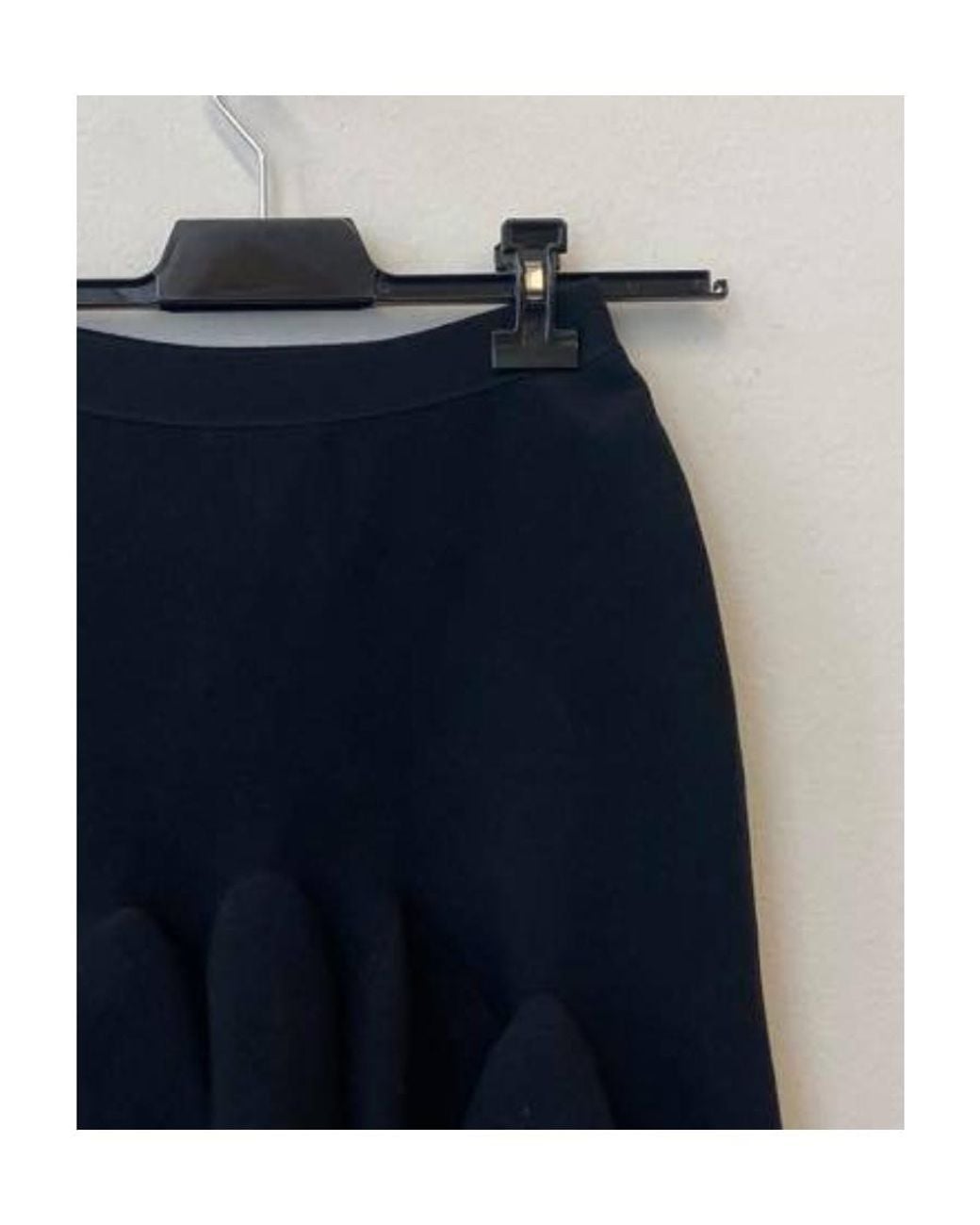 Bottega Veneta Black A-Line Ruffled Skirt