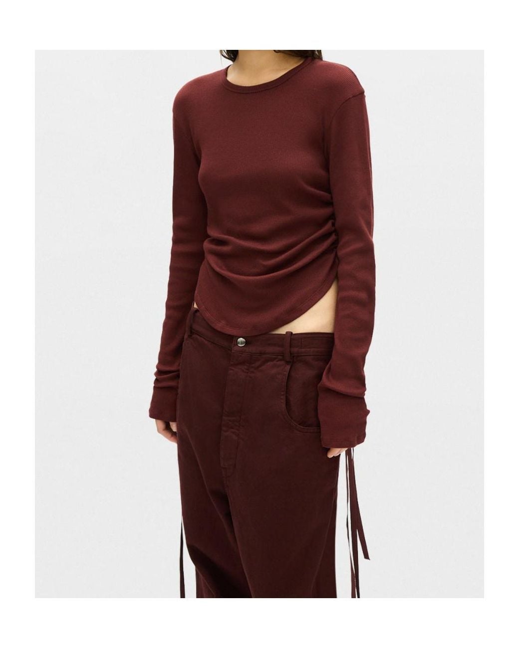 Ann Demeulemeester Purple Dot Wrinkled T-Shirt