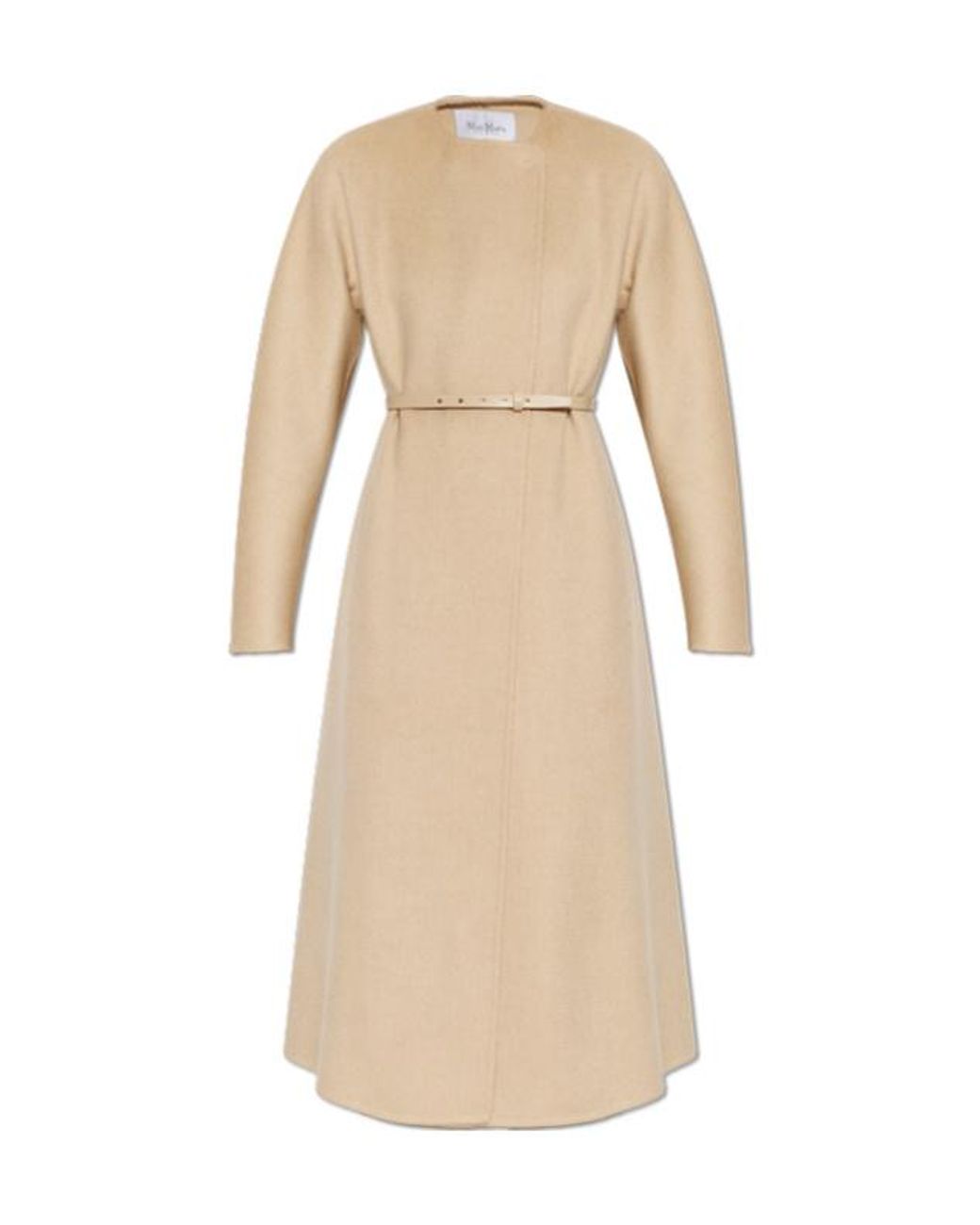 Max Mara Natural Long-Sleeved Coat
