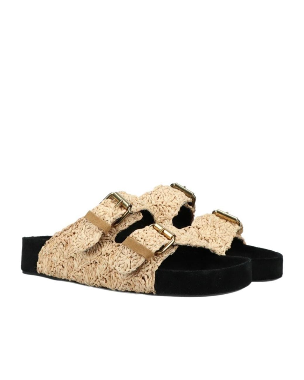 Isabel Marant Brown Buckle-Strap Open Toe Sandals