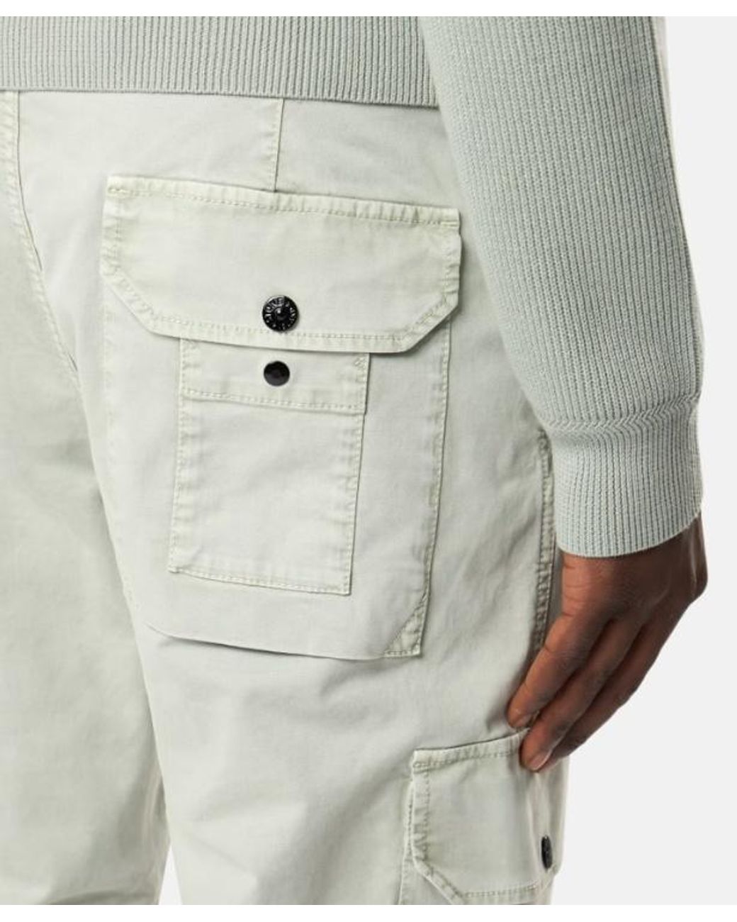 Stone Island Gray Regular Tapered Fit Cargo Pants for men