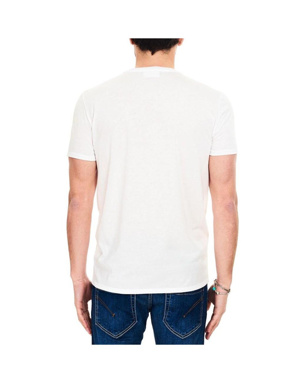 Lacoste White Logo Crew Neck T-Shirt for men