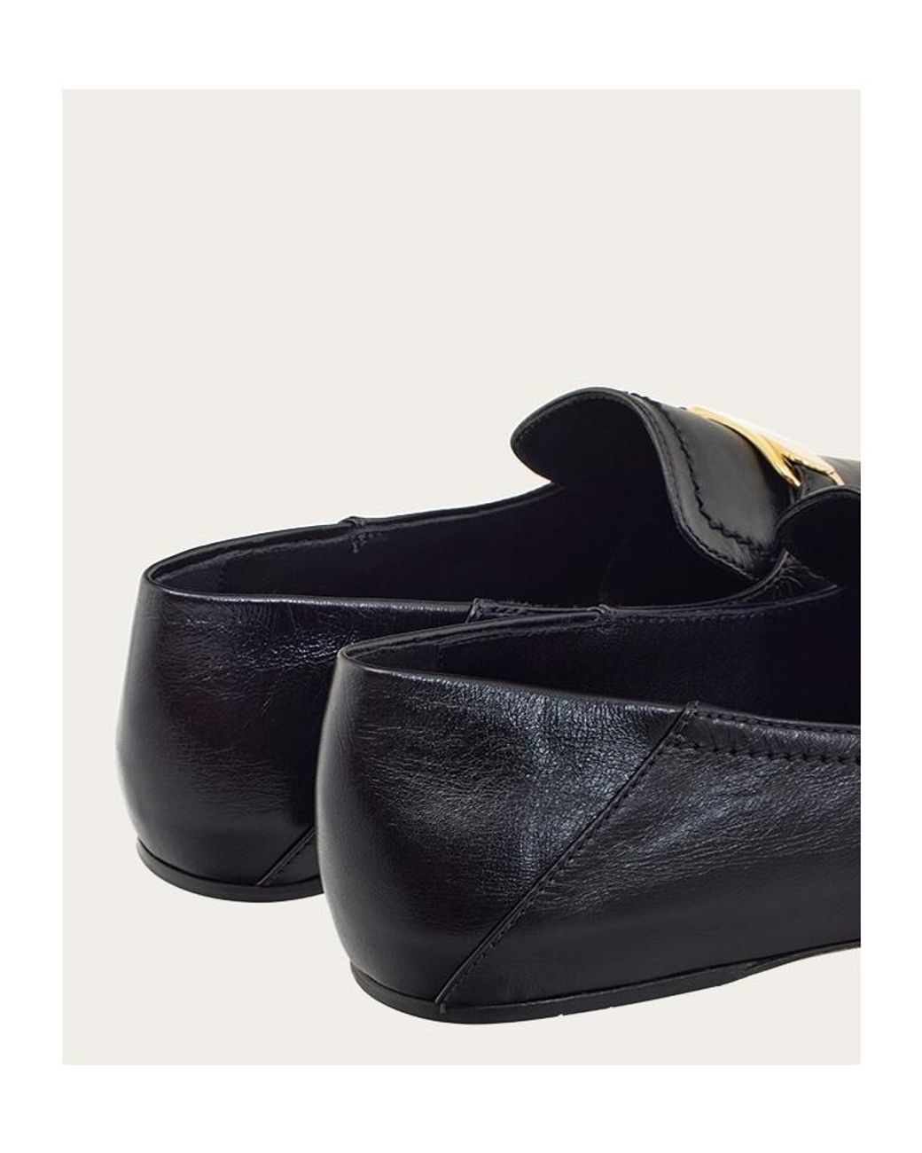 Ferragamo Blue Elaine Leather Loafers