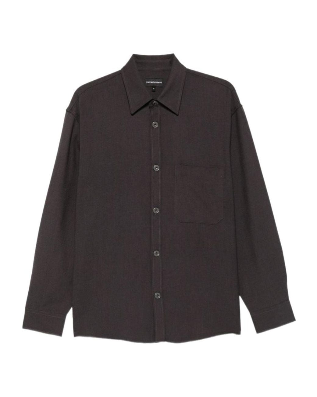 Emporio Armani Black Patch Detail Regular Shirt for men