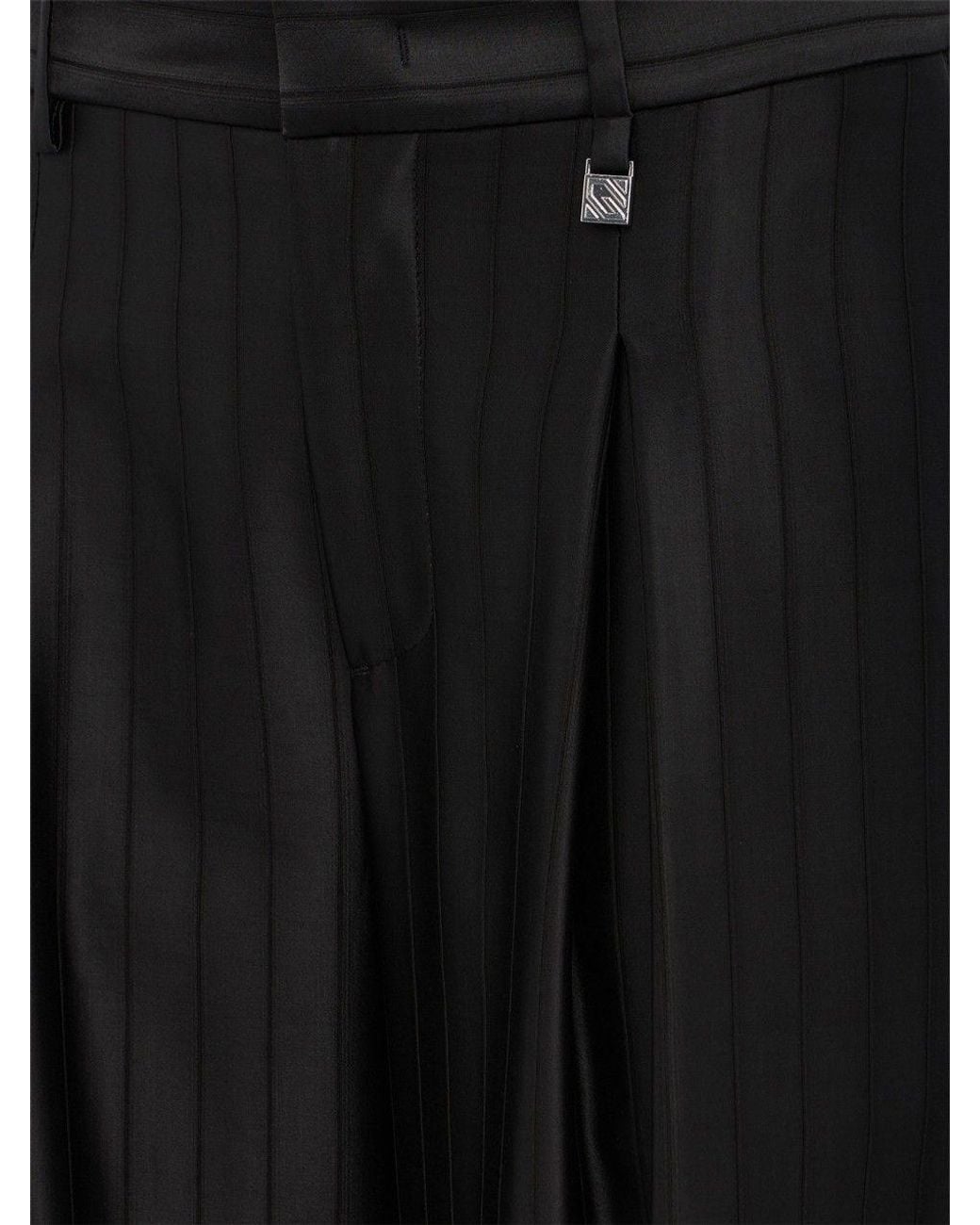 GIUSEPPE DI MORABITO Black Casual Pants With A Lace Hem