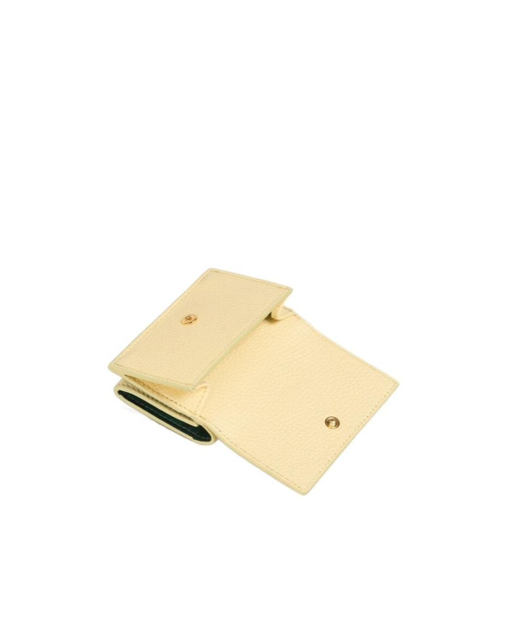Marni Natural Light Leather Trifold Venice Wallet With Marbled Interior