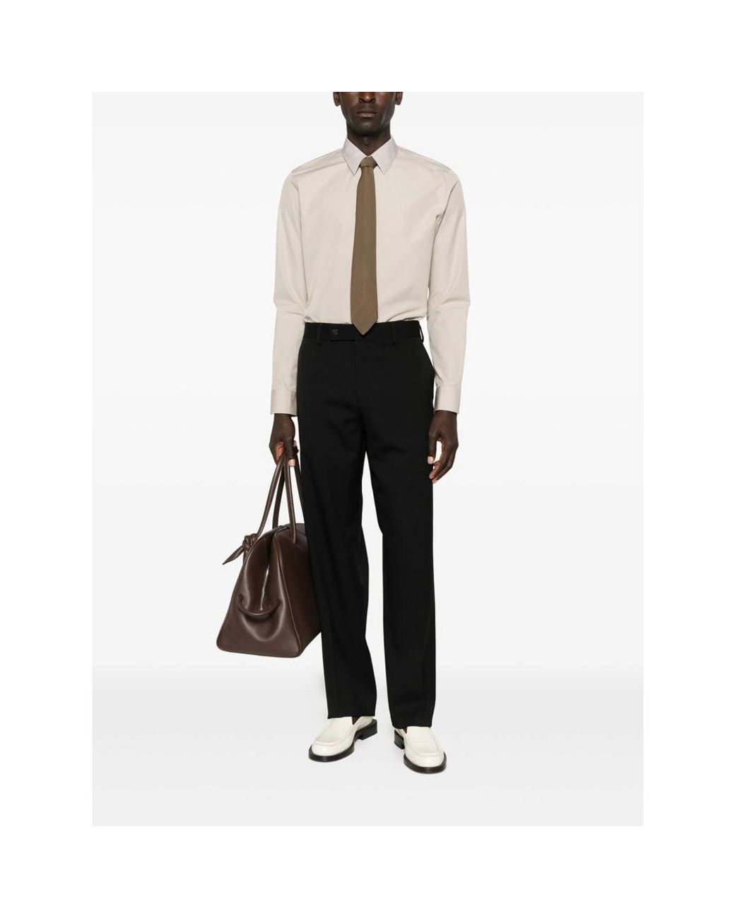 Fendi Black Tailored Straight-Leg Trousers for men