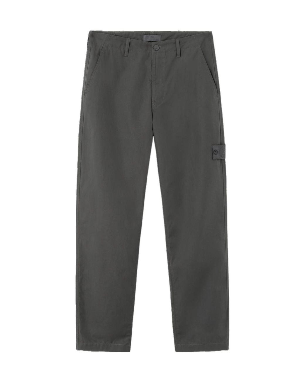 Stone Island Gray Regular-Fit Chino Trousers With Natural Weather Protection for men