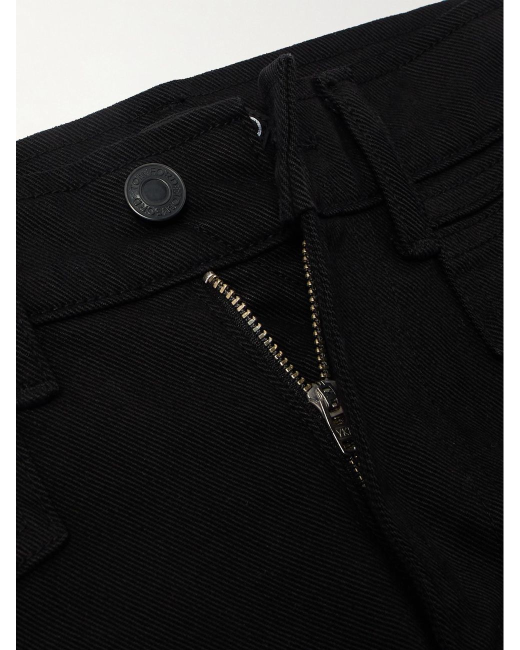 Tom Ford Black Logo-Patch Flared Jeans
