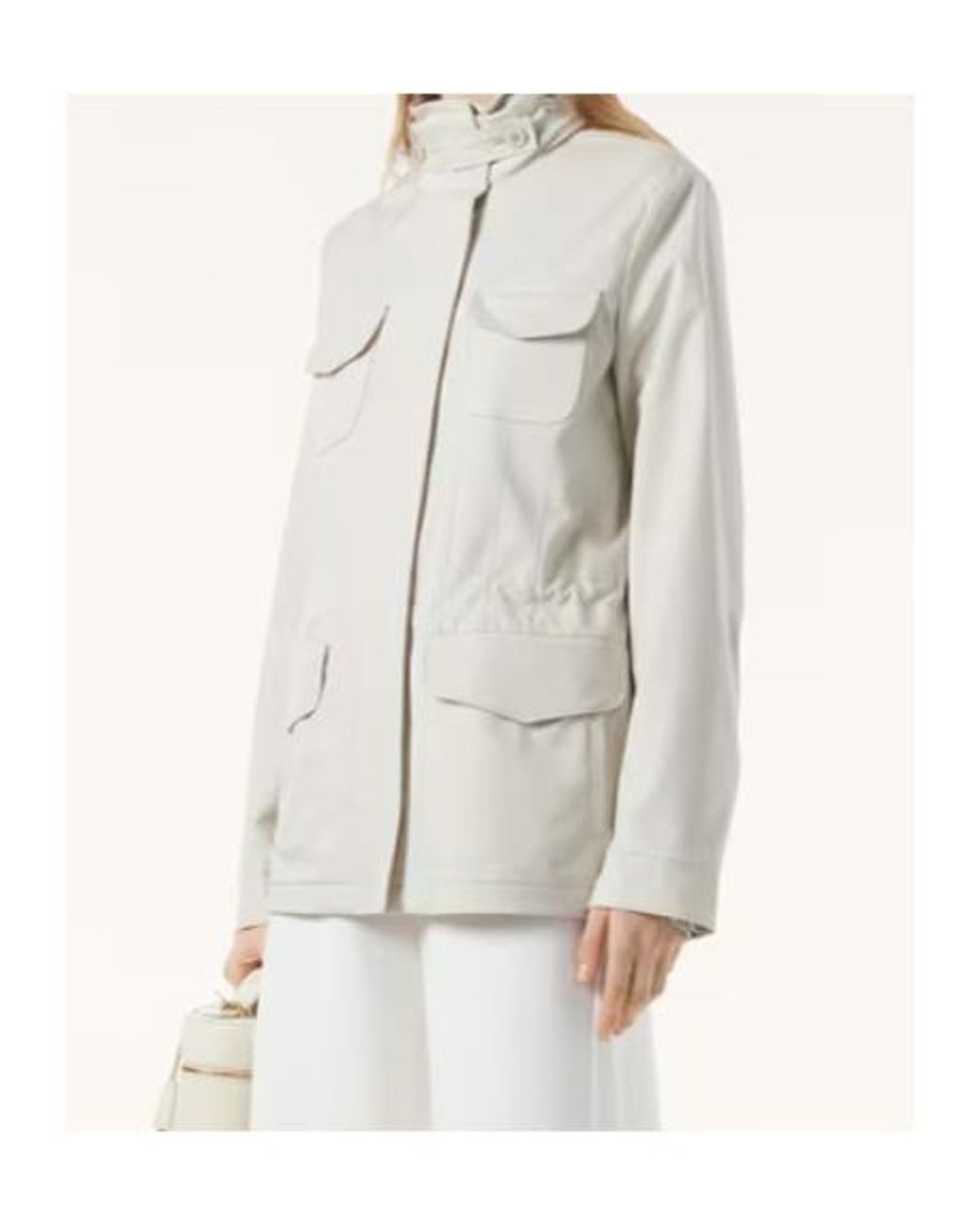 Loro Piana White Windmate Traveller Field Jacket