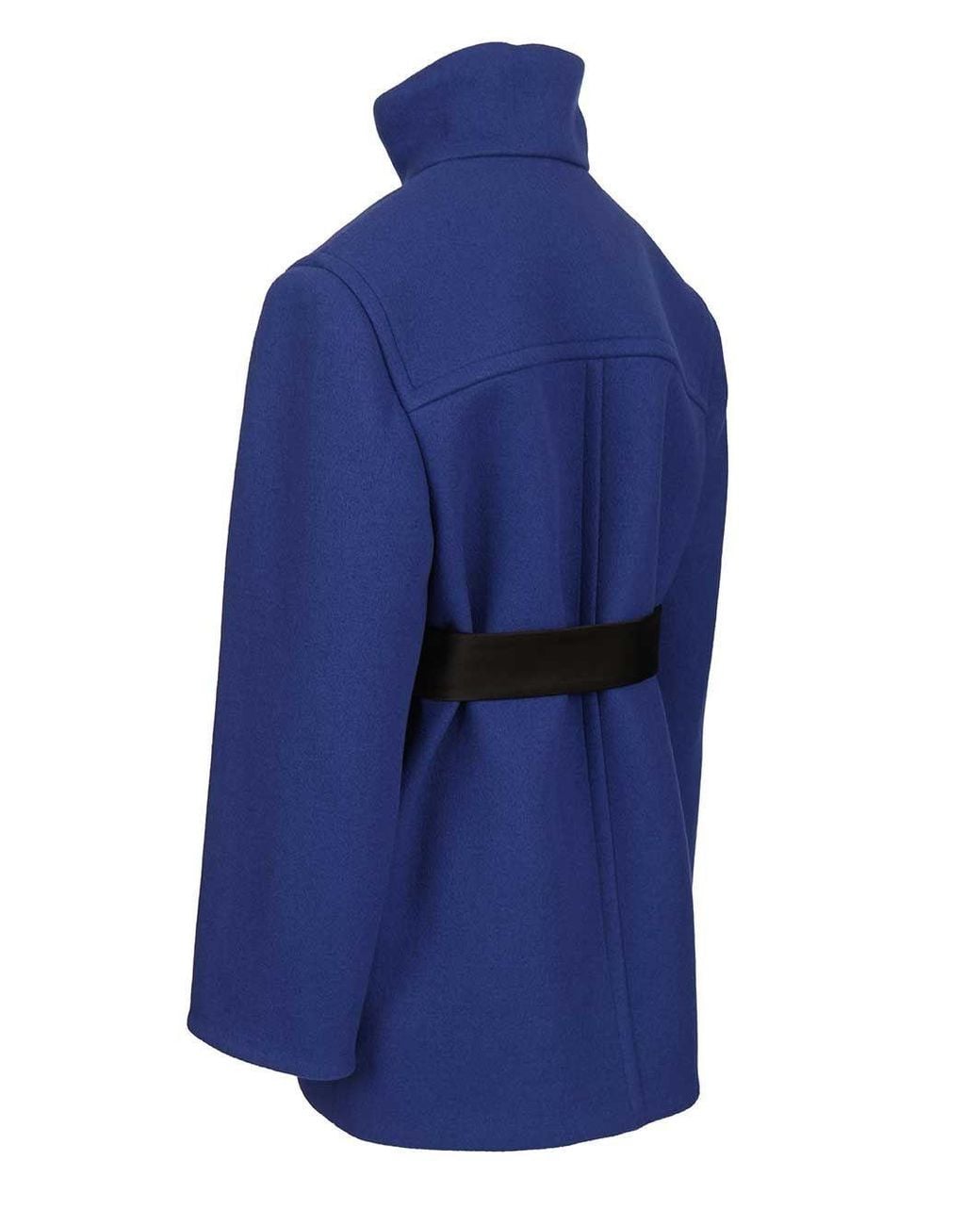 Saint Laurent Blue Boxy Belted Coat