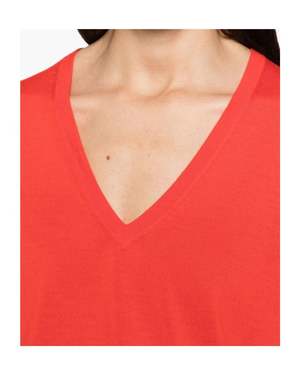 Dries Van Noten Red Long-Sleeved Pullover