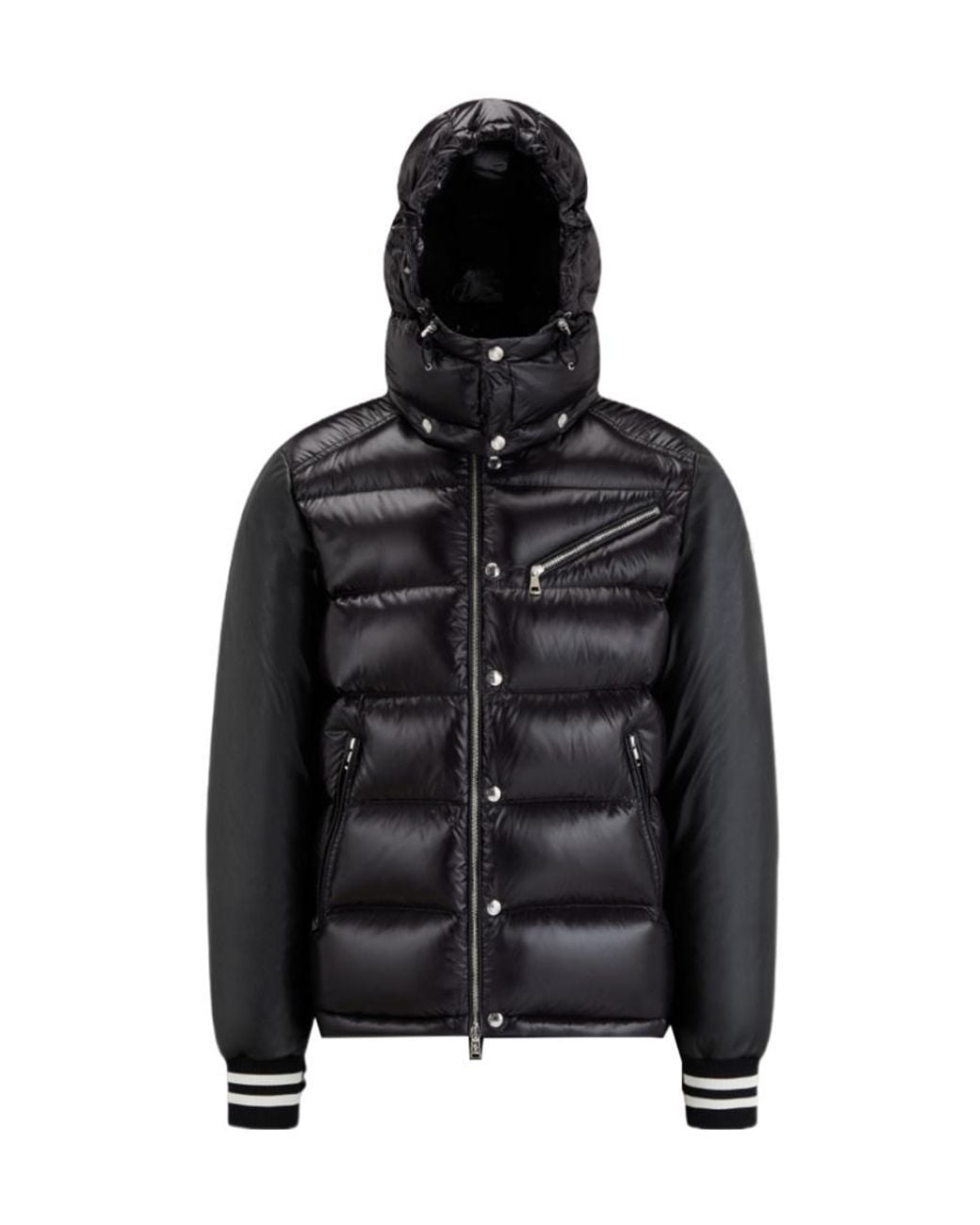 Moncler Black Vercors Logo Patch Short Down Jacket for men