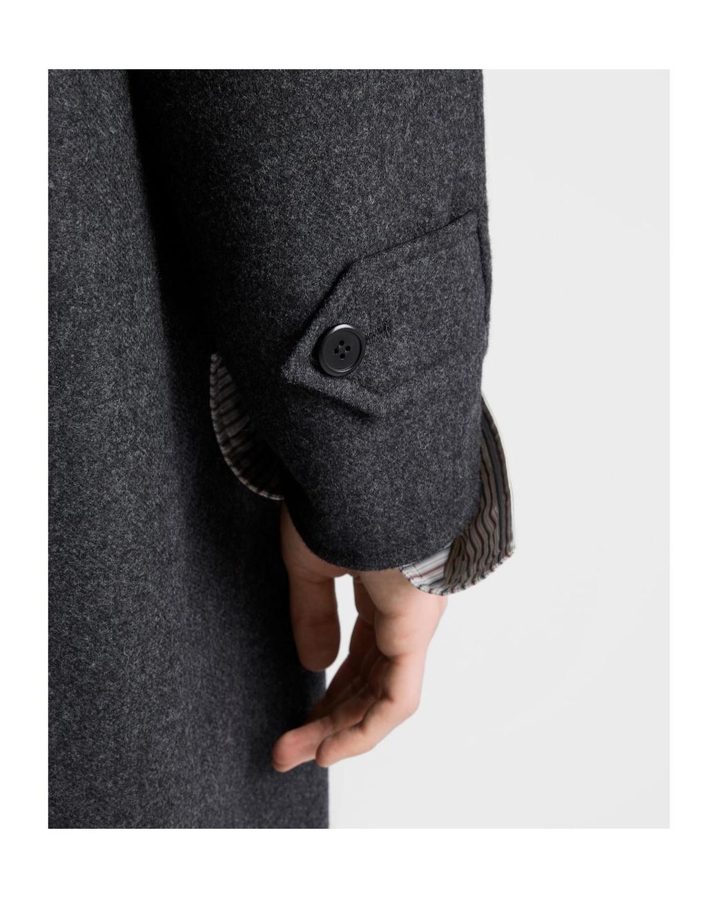 Prada Black Re-Wool Coat for men